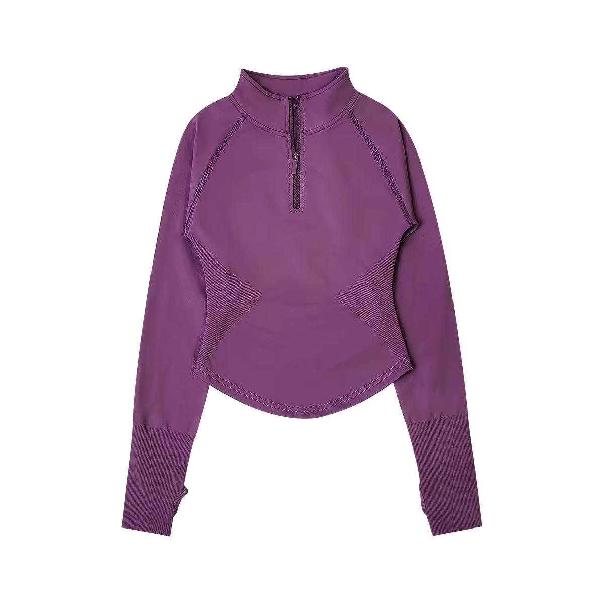 NEW Seamless Long Sleeve Half Zippy Gym Top Jacket Yoga Clothes for Women Seamless Sports Shirts Fitness Workout Pilates