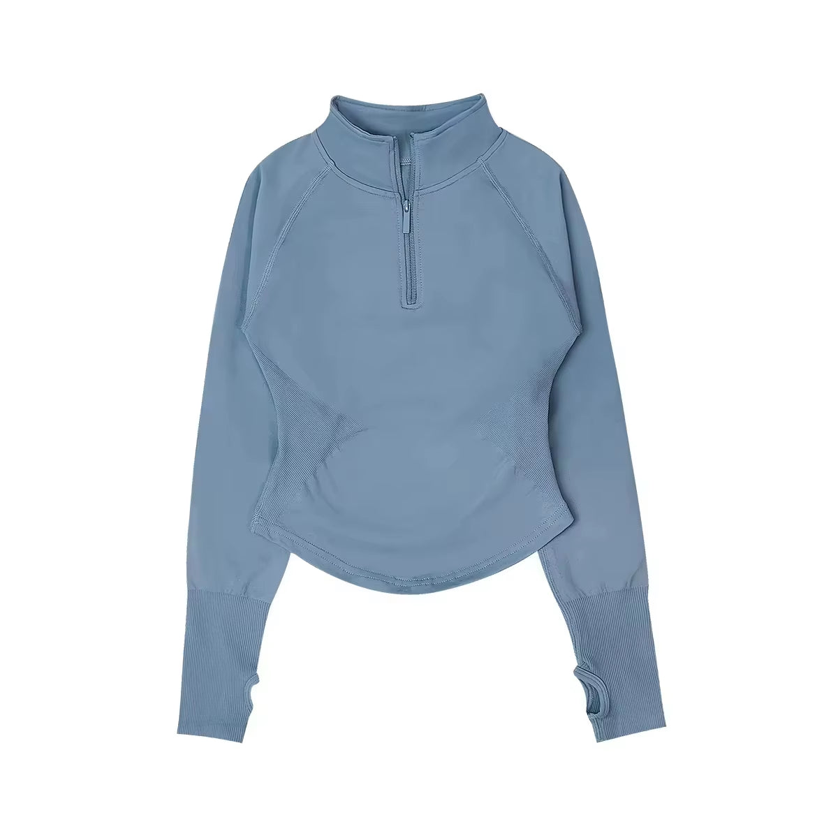 NEW Seamless Long Sleeve Half Zippy Gym Top Jacket Yoga Clothes for Women Seamless Sports Shirts Fitness Workout Pilates