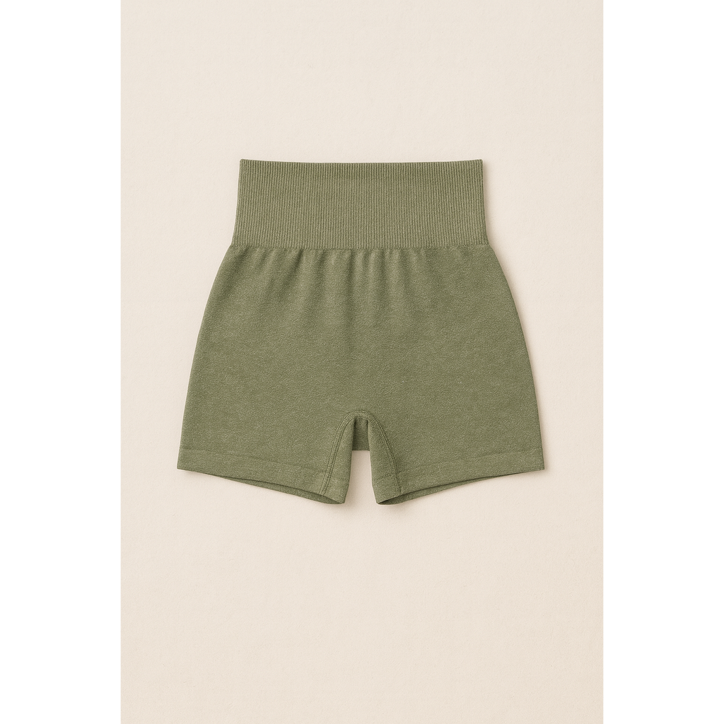 Scrunch Shorts - Olive Green