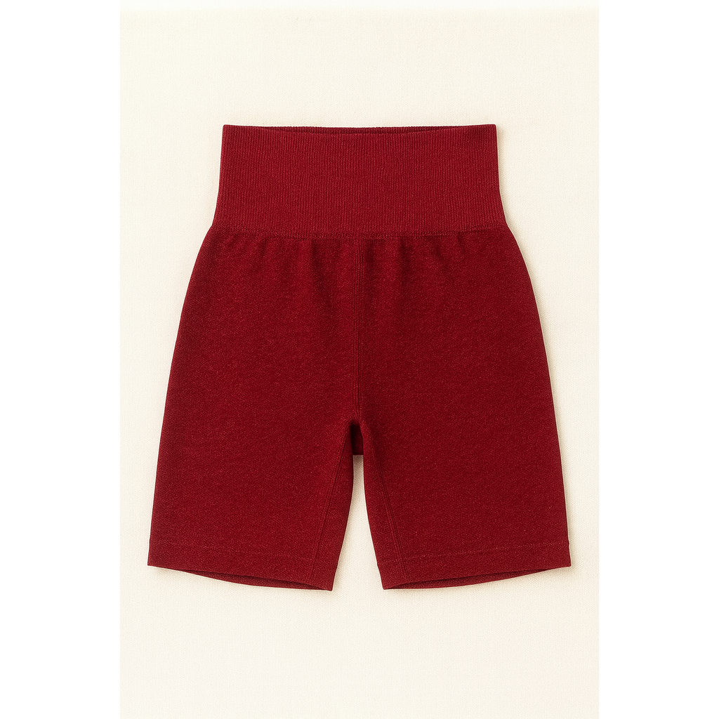 Scrunch Shorts - Burgundy