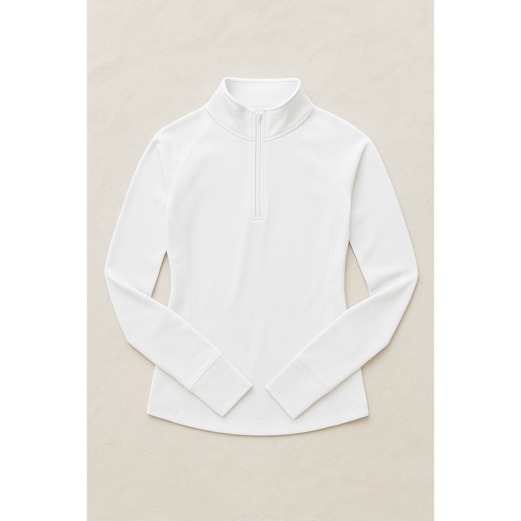 Zip Long Sleeve - White