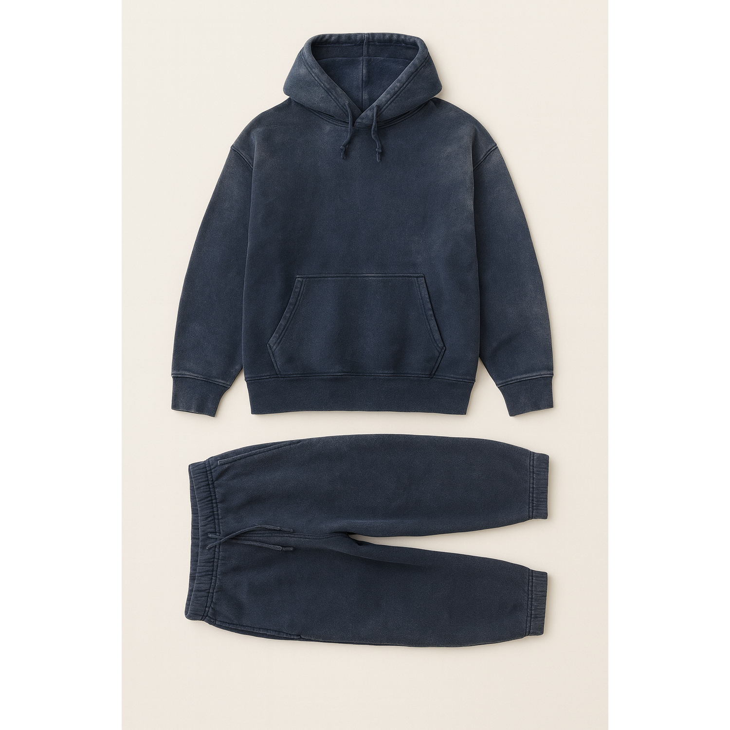 Washed Hoodie Set - Washed Navy