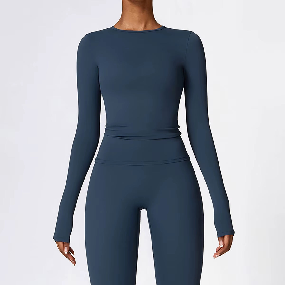 Long Sleeve Workout Top Gym Pilates Clothes Women Active Wear Sports Shirt Elastic Fitness Yoga Clothing Running Shirts